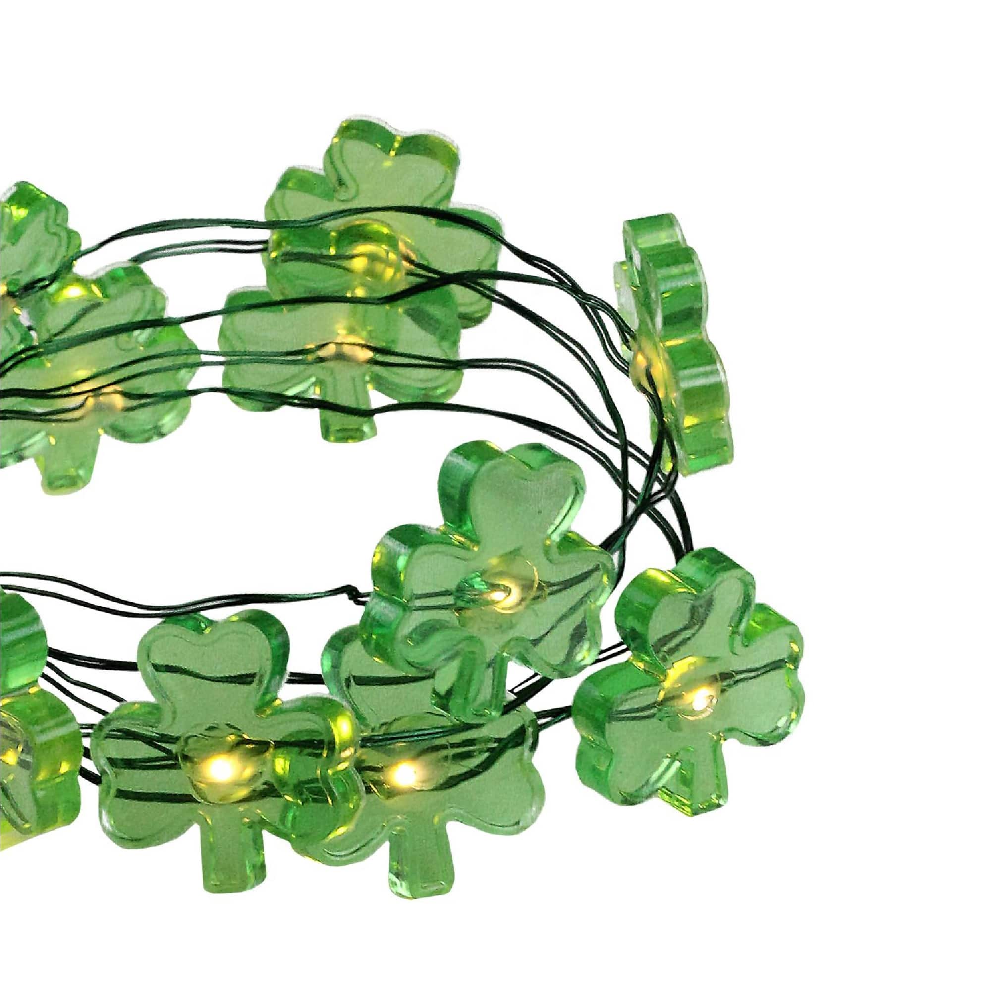18ct. Green Micro Fairy LED Shamrock Lights